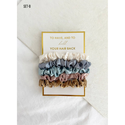 5PC Scrunchies Set - GIA: SKY / ONE SIZE