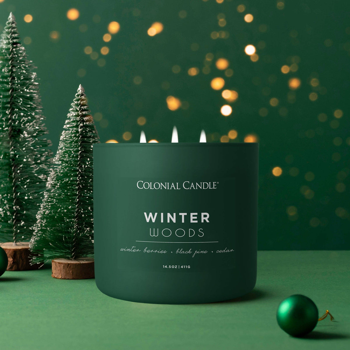 Winter Woods Scented Jar Candle, Soy Blend Wax, 14.5oz