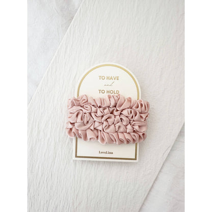 5PC Skinny Silk Hair Tie Scrunchie Set: IVORY / ONE SIZE
