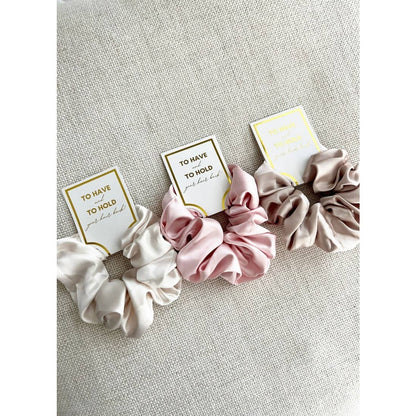 Silk Satin Soft Scrunchies - GRACE: MAUVE / ONE SIZE