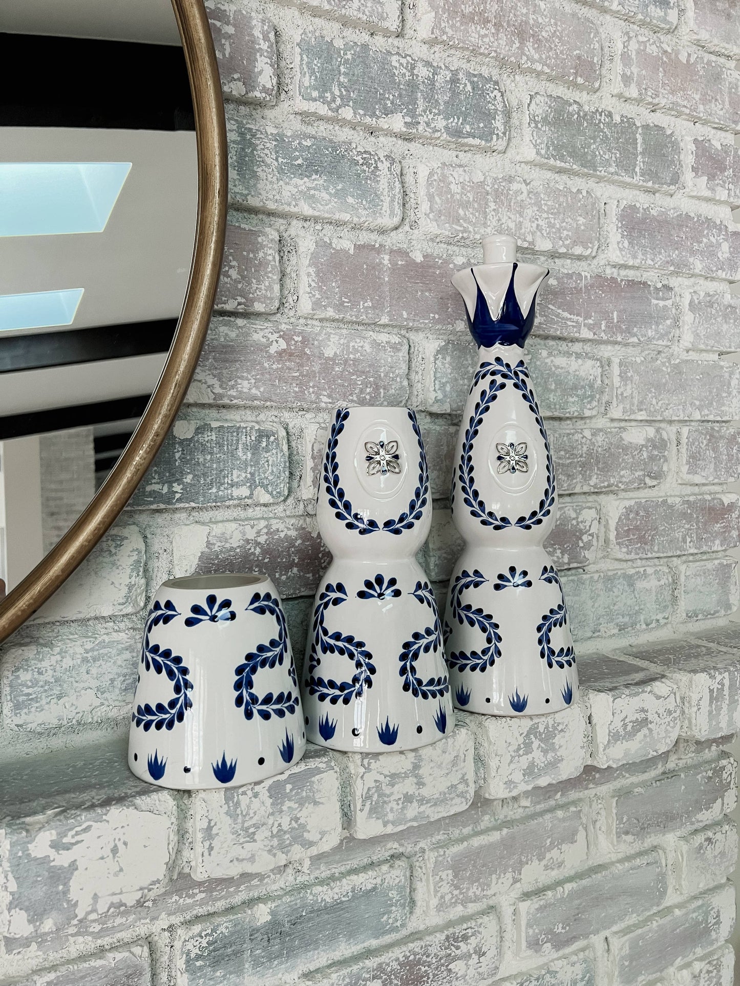 Recycled Clase Azul Candle: Amber/Sandalwood/Leather / Tall