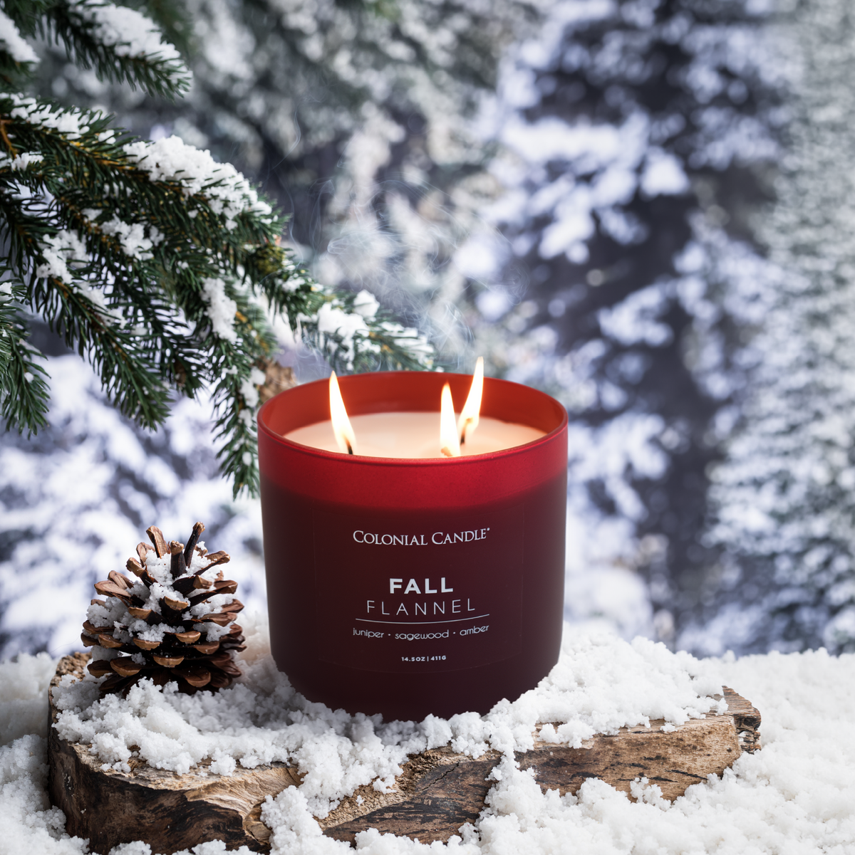 Fall Flannel Scented Jar Candle, Soy Blend Wax, 14.5oz