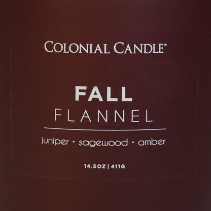 Fall Flannel Scented Jar Candle, Soy Blend Wax, 14.5oz