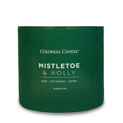 Mistletoe & Holly Scented Jar Candle, Soy Blend Wax, 14.5oz