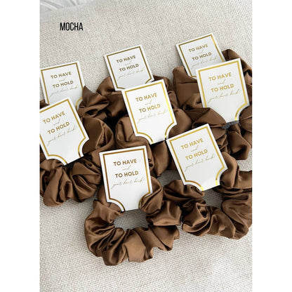 Silk Satin Soft Scrunchies - GRACE: SKY / ONE SIZE