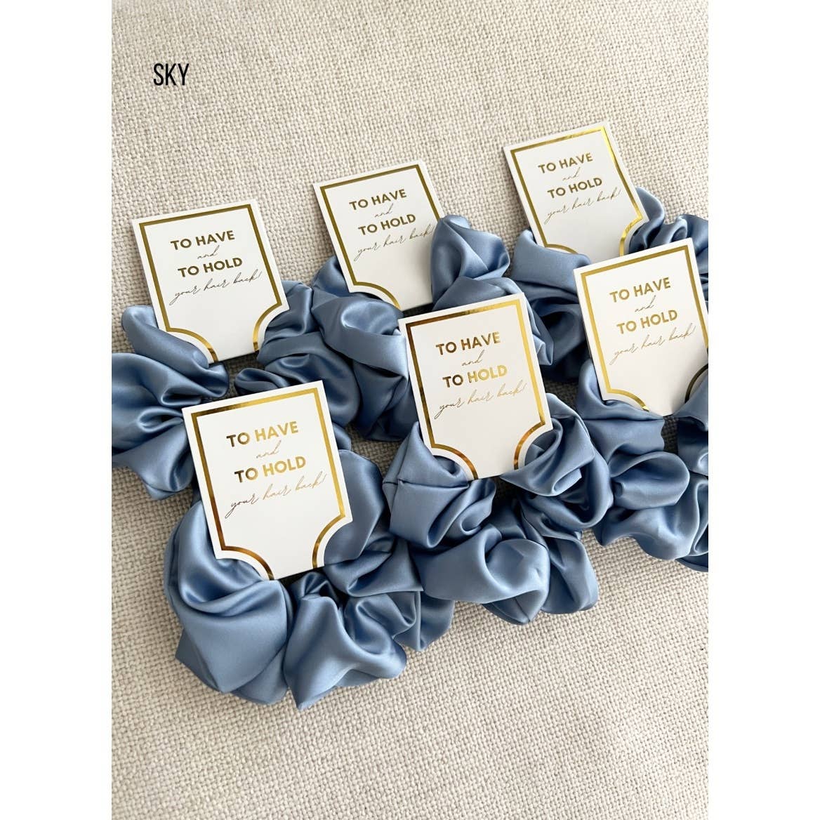Silk Satin Soft Scrunchies - GRACE: SKY / ONE SIZE