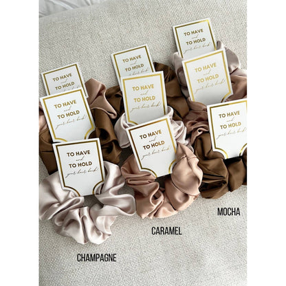 Silk Satin Soft Scrunchies - GRACE: SKY / ONE SIZE