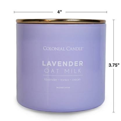 Lavender Oat Milk Scented Jar Candle, Soy Blend Wax, 14.5oz