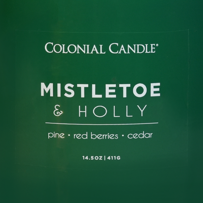Mistletoe & Holly Scented Jar Candle, Soy Blend Wax, 14.5oz