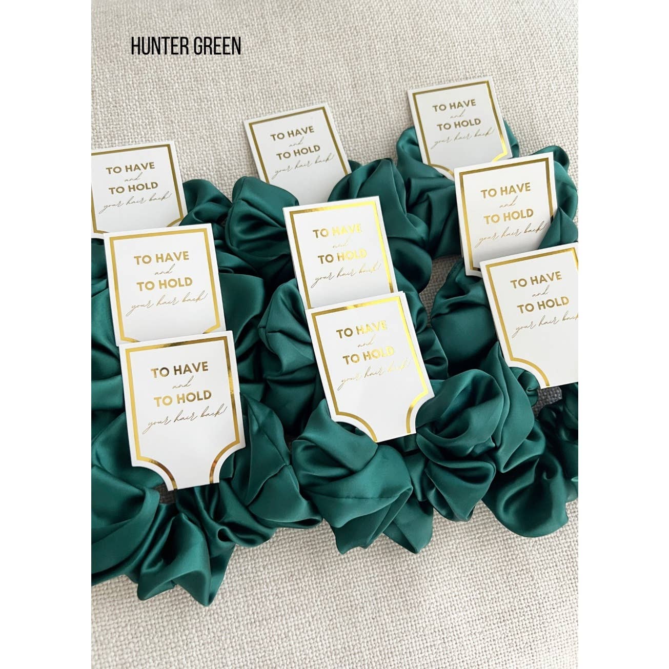 Silk Satin Soft Scrunchies - GRACE: HUNTER GREEN / ONE SIZE