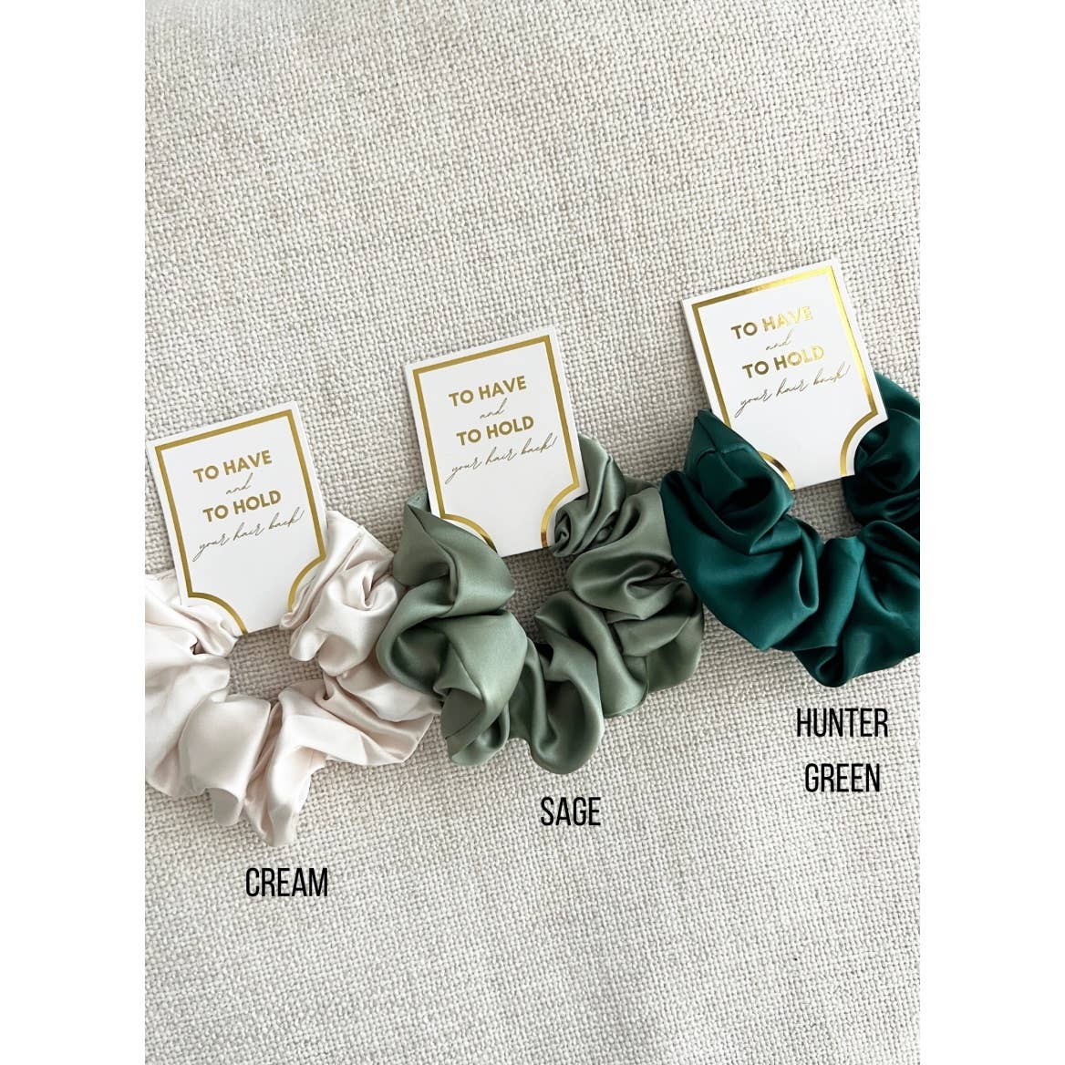 Silk Satin Soft Scrunchies - GRACE: SAGE / ONE SIZE
