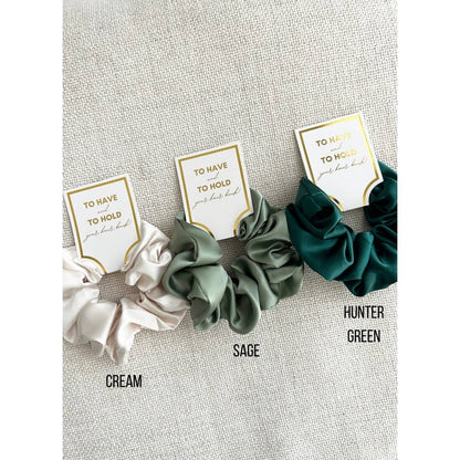 Silk Satin Soft Scrunchies - GRACE: MOCHA / ONE SIZE