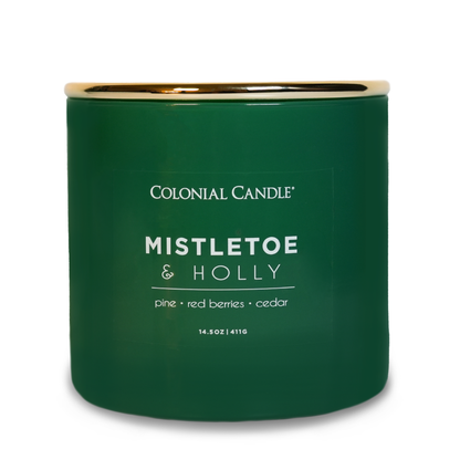 Mistletoe & Holly Scented Jar Candle, Soy Blend Wax, 14.5oz