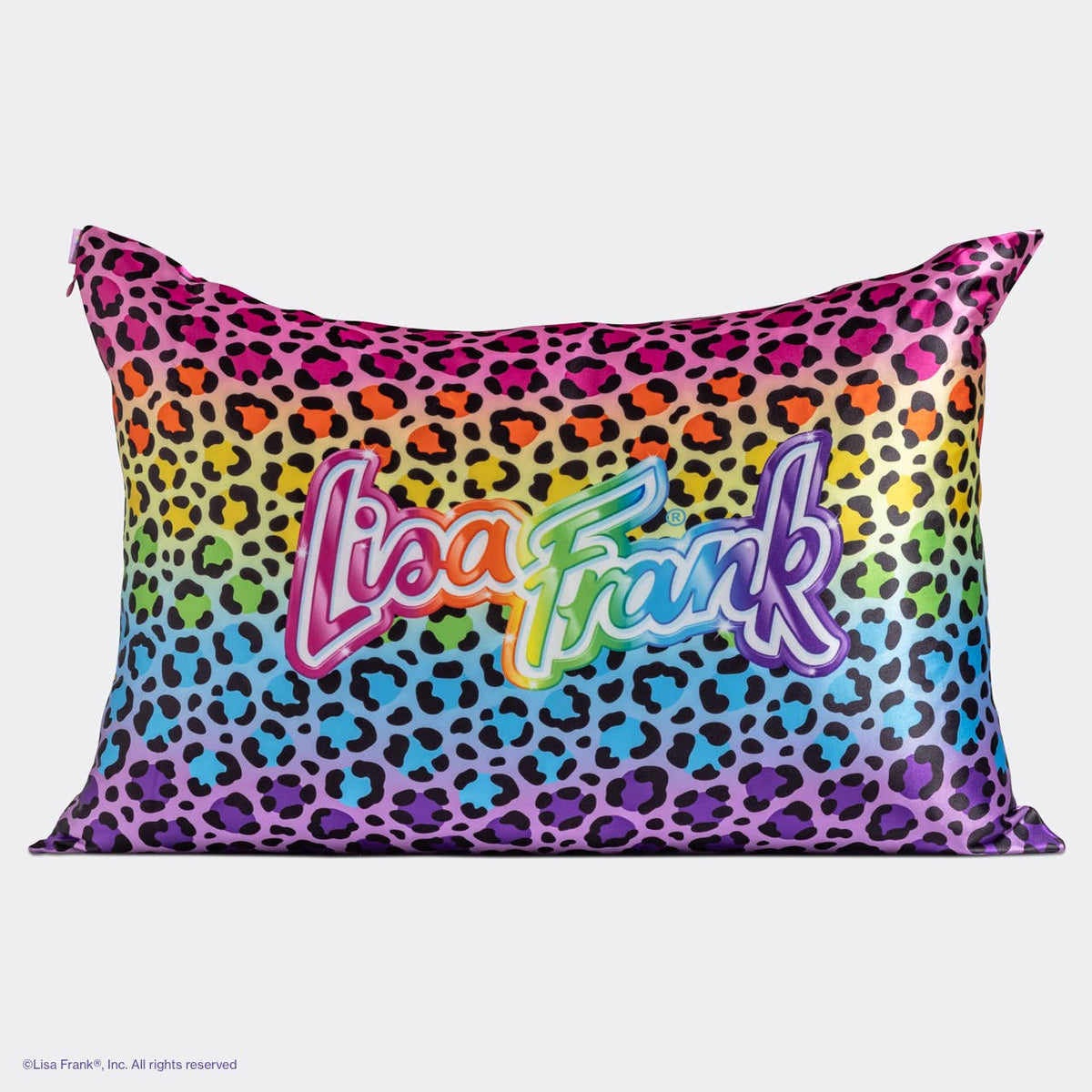 Lisa Frank x Kitsch Standard Satin Pillowcase - Rainbow Leopard