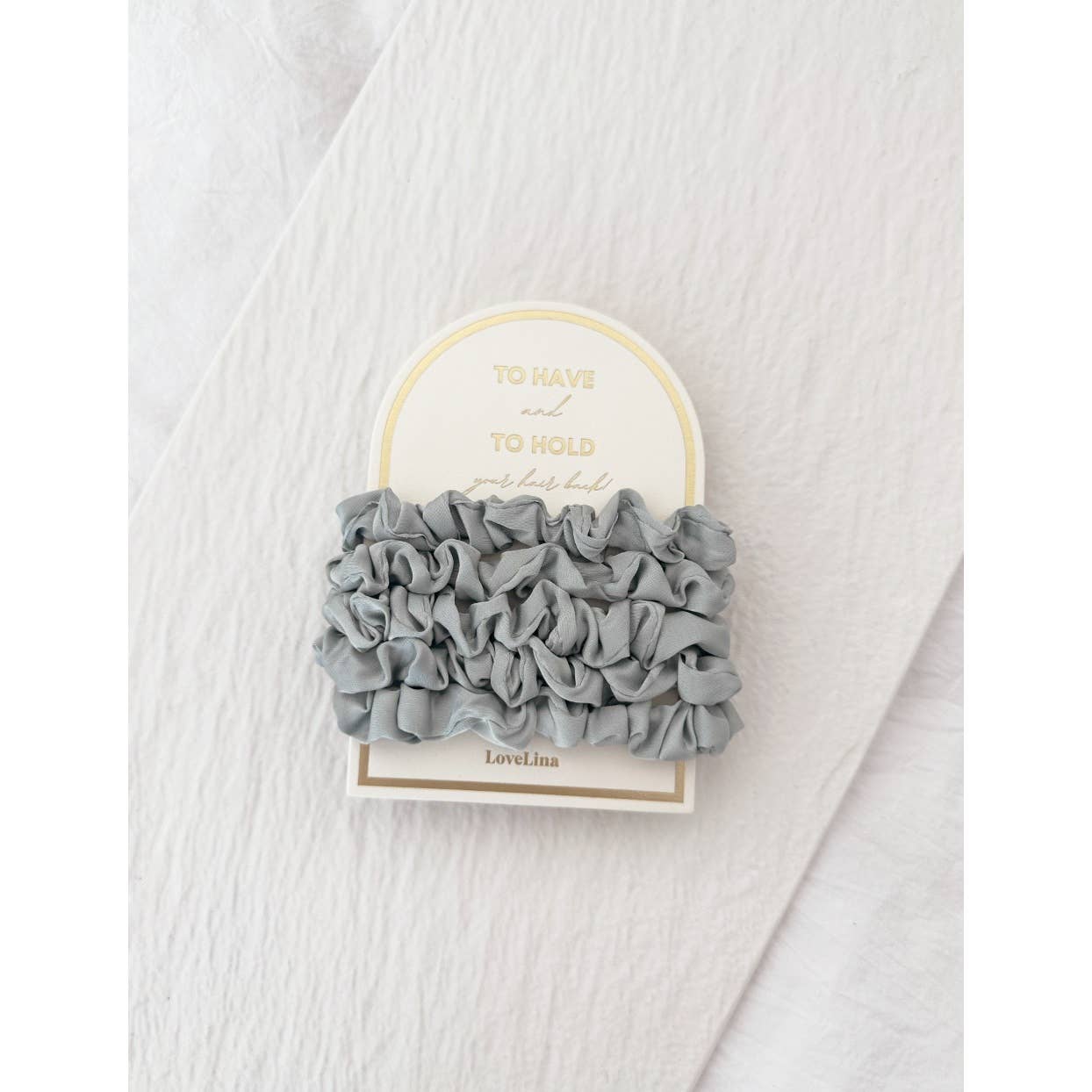 5PC Skinny Silk Hair Tie Scrunchie Set: IVORY / ONE SIZE
