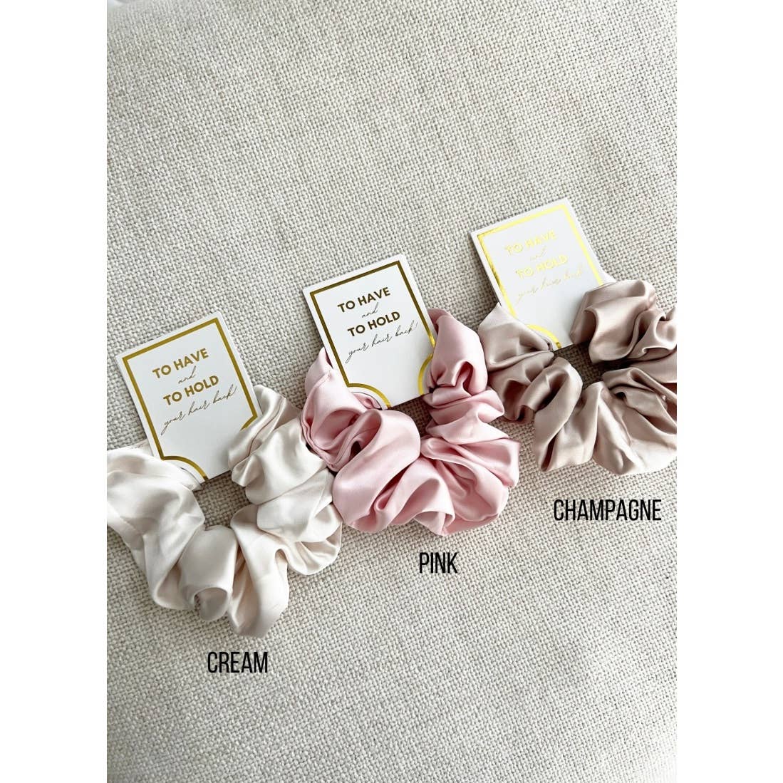 Silk Satin Soft Scrunchies - GRACE: NAVY / ONE SIZE