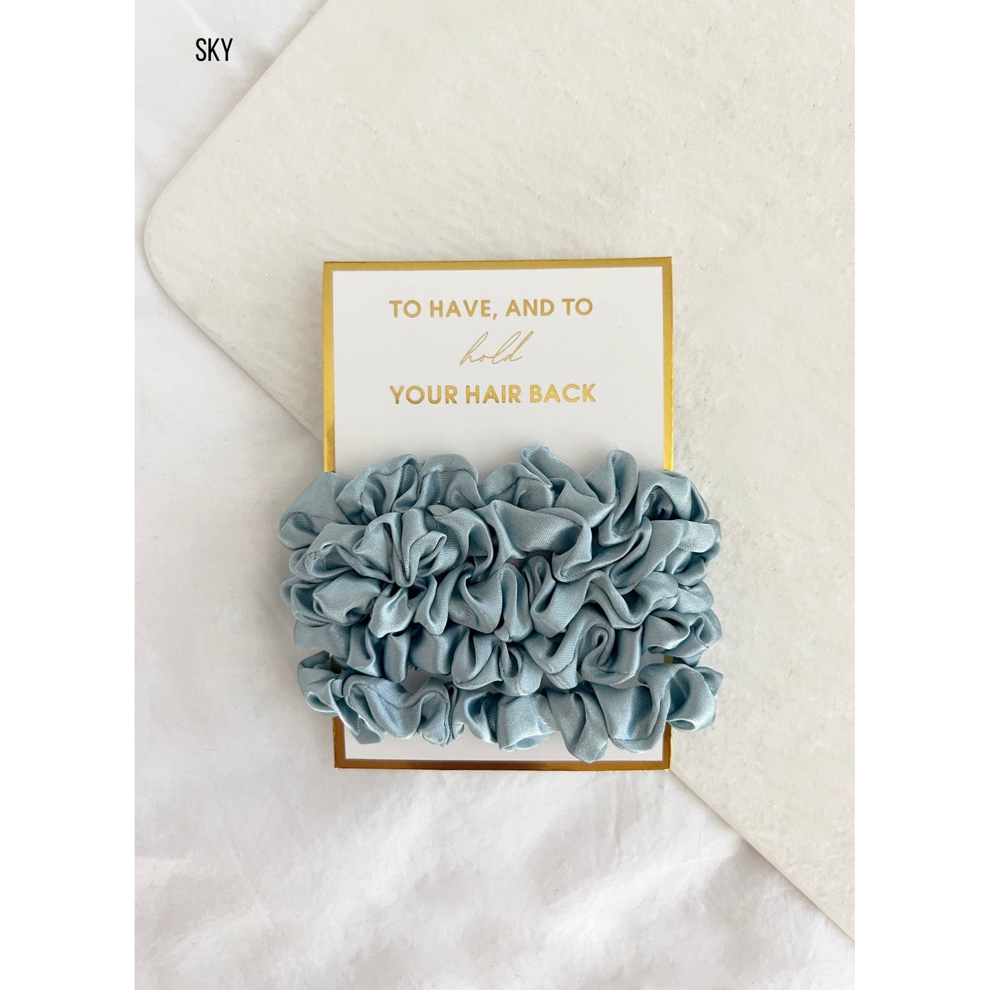 5PC Scrunchies Set - GIA: SKY / ONE SIZE