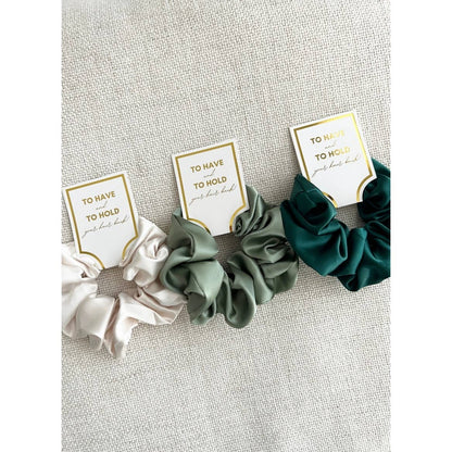 Silk Satin Soft Scrunchies - GRACE: SKY / ONE SIZE