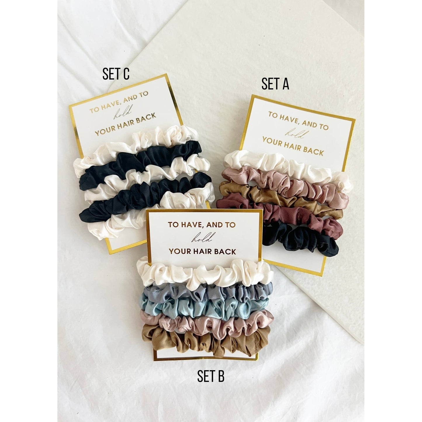 5PC Scrunchies Set - GIA: SKY / ONE SIZE