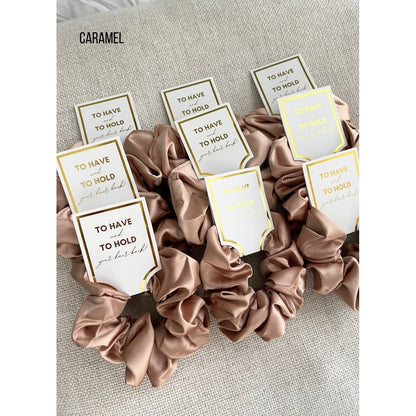 Silk Satin Soft Scrunchies - GRACE: CREAM / ONE SIZE