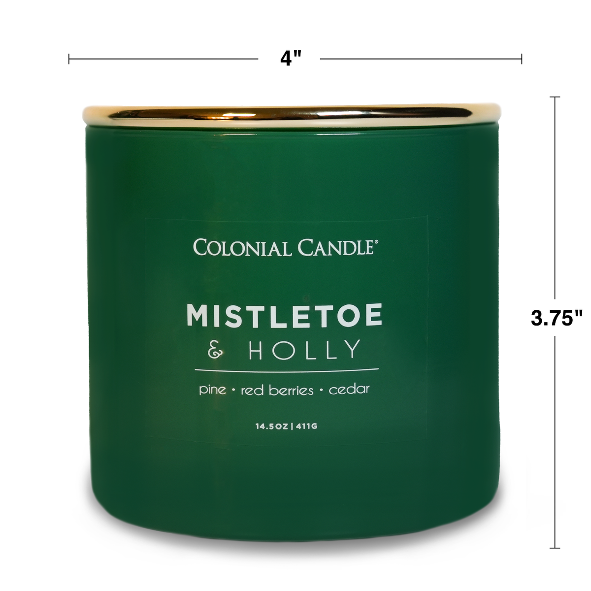 Mistletoe & Holly Scented Jar Candle, Soy Blend Wax, 14.5oz
