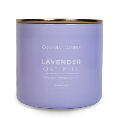 Lavender Oat Milk Scented Jar Candle, Soy Blend Wax, 14.5oz